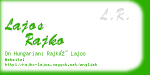 lajos rajko business card